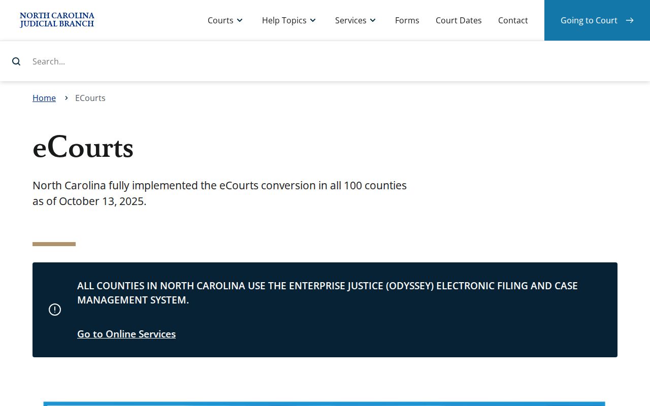 Pamlico County court record search North Carolina eCourts overview